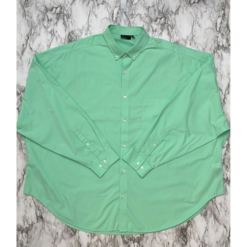 ASOS Design Mens Shirt Size 2XL Big & Tall  Green Long‎ Sleeve EUC